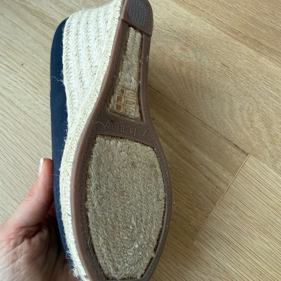 J. Crew Factory Classic Navy Espadrille Wedge Pumps - Women - Picture 6 of 7